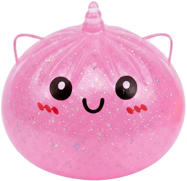 Dumpling Squishy Unicorn Mystery Mini beim Drücken, weiches Material