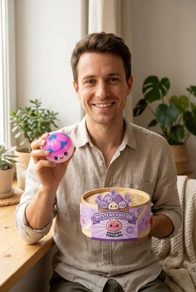 Mystery Dumpling Squishy Fußball Edition mit seiner Box
