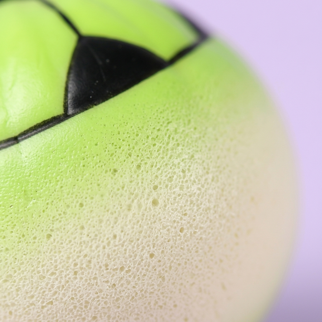 Mystery Dumpling Squishy Fußball Edition — Makro-Nahaufnahme der Textur