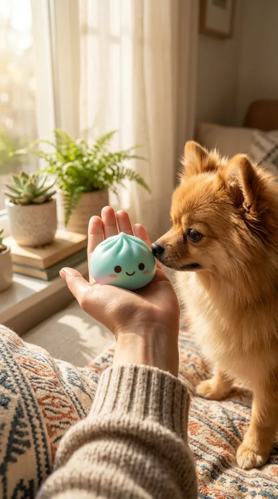 Mystery Squishy Dumpling Nachtlicht mit einem Kuscheltier