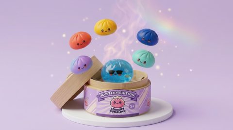 Mystery Dumpling Squishy Sommer-Edition beim Drücken, weiches Material