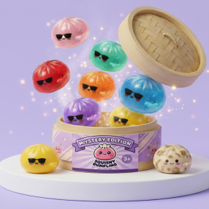 Mystery Dumpling Squishy Sonnenbrille beim Drücken, weiches Material