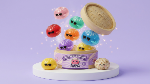 Mystery Dumpling Squishy Sonnenbrille beim Drücken, weiches Material