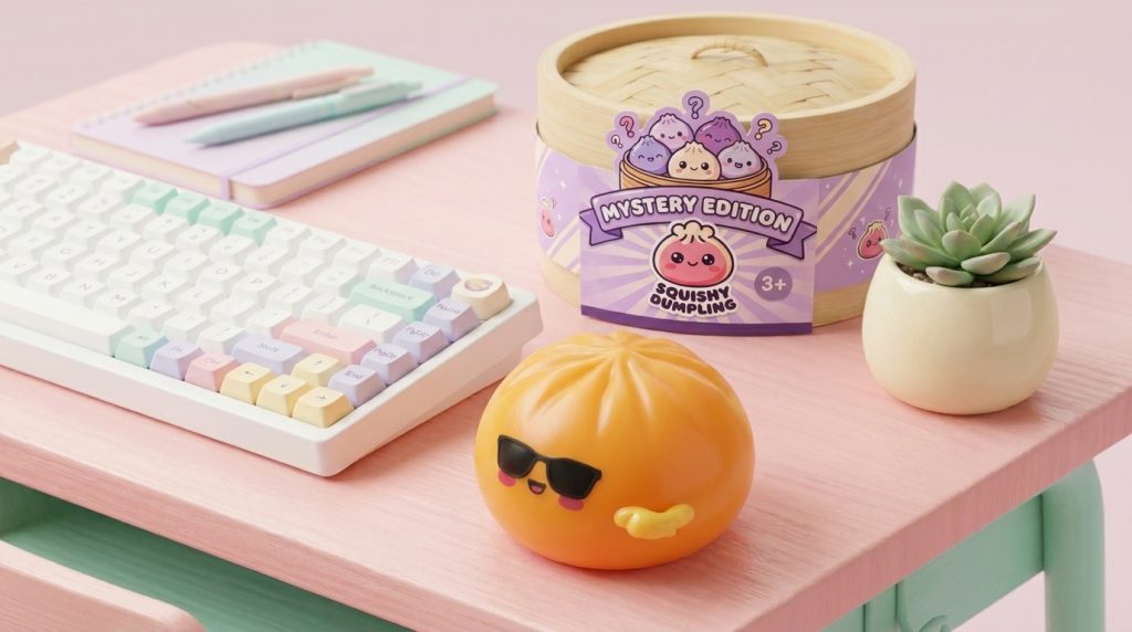 Mystery Dumpling Squishy Sonnenbrille in seiner kawaii Umgebung