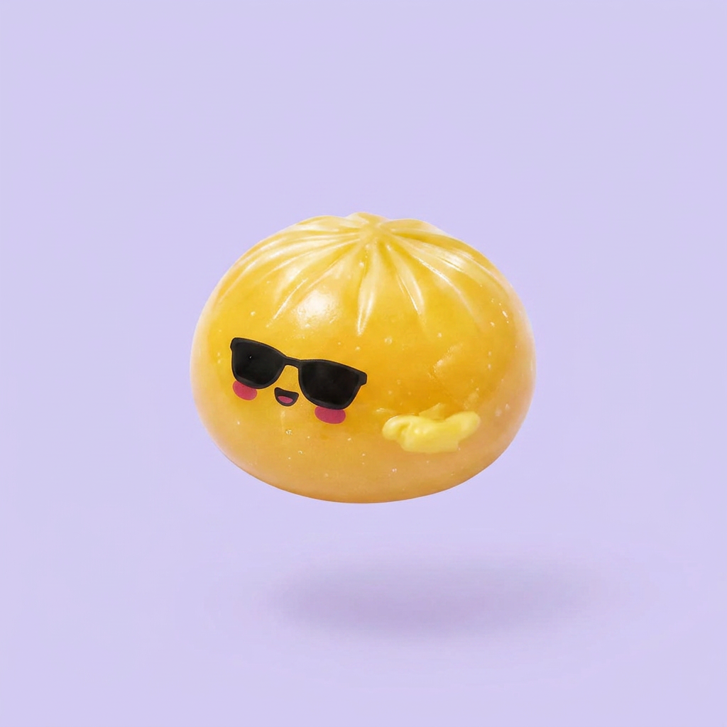 Mystery Dumpling Squishy Sonnenbrille beim Drücken, weiches Material