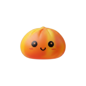 Squishy Dumpling Tie Dye Orange Sonnenuntergang-Marmor beim Drücken, weiches Material