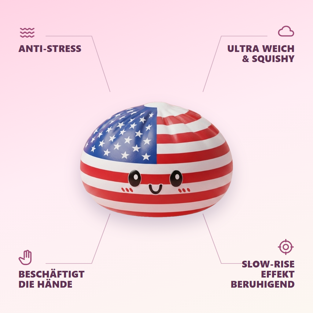 Squishy Dumpling USA – Kawaii Flaggen-Squishy — seine Vorteile