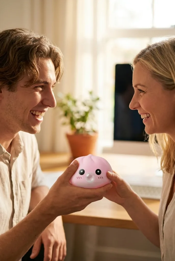 Dumpling Squishy Rosa Flauschwolke als Geschenkidee