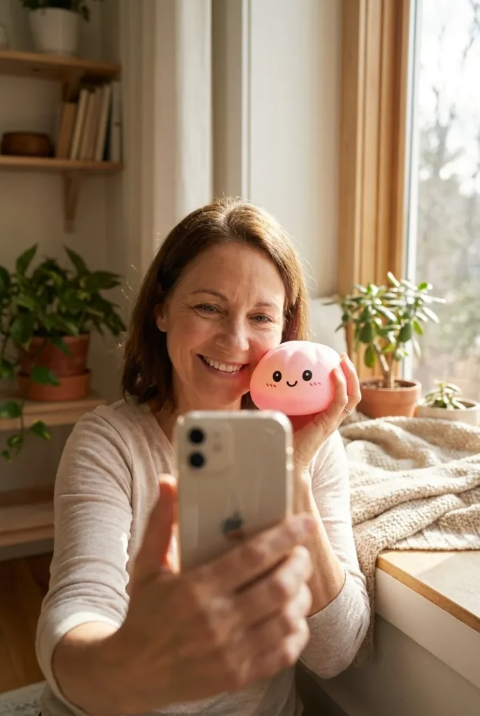 Pink Squishy Dumpling Blütenzart im Alltag