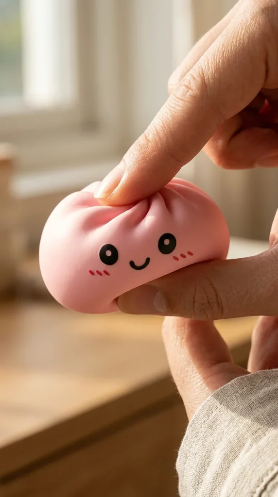 Pink Squishy Dumpling Blütenzart beim Drücken