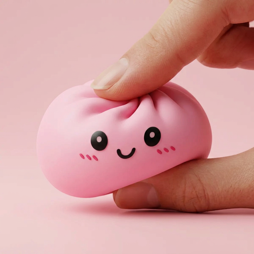 Pink Squishy Dumpling Blütenzart beim Drücken, weiches Material
