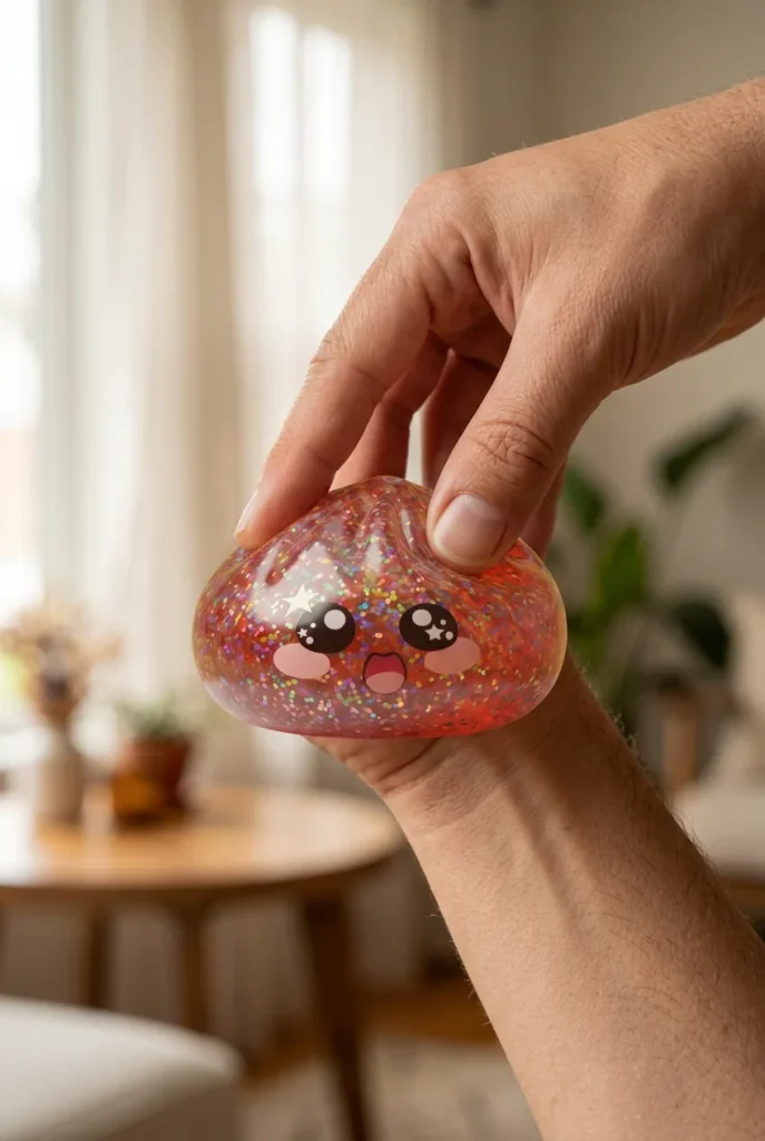 Galaxy Dumpling Squishy Rosa Kawaii beim Drücken