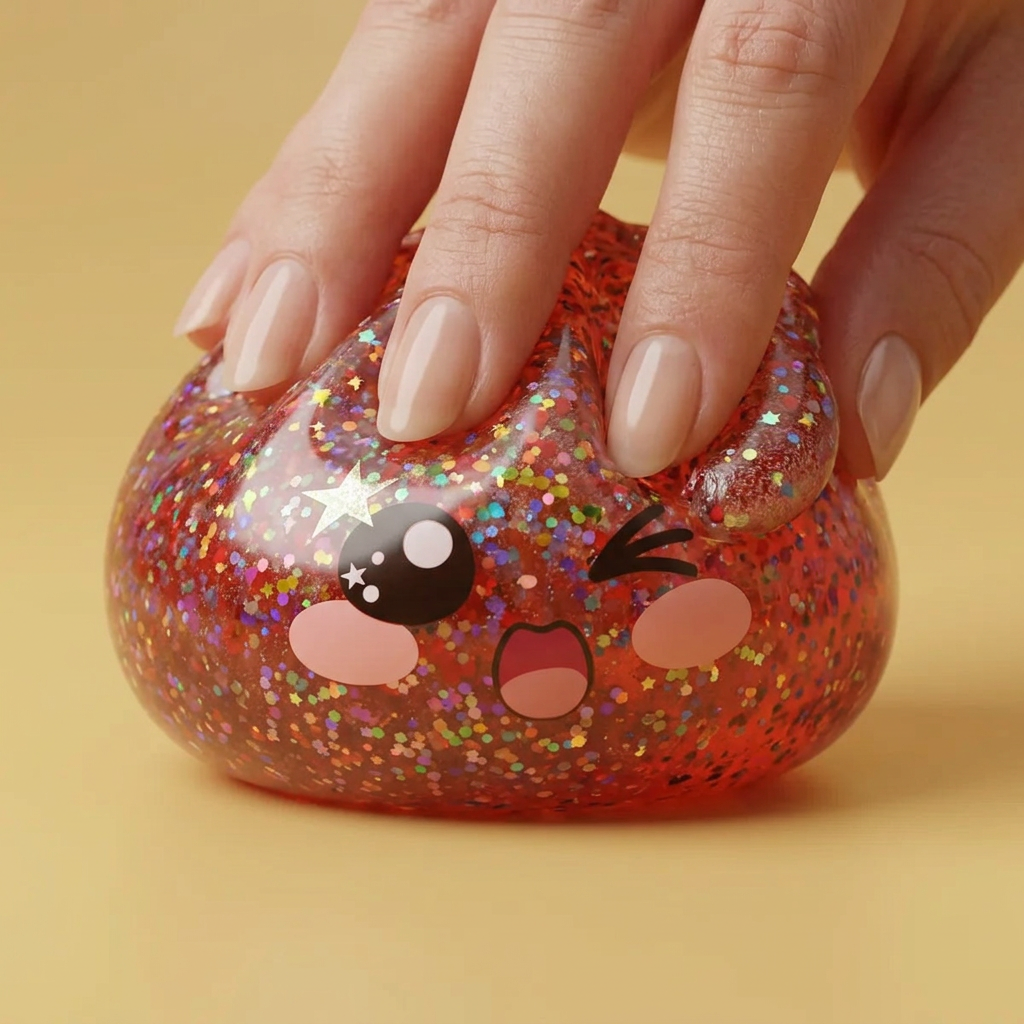 Galaxy Dumpling Squishy Rosa Kawaii — slow-rise Effekt, der Schaum federt langsam zurück