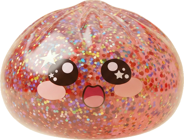 Galaxy Dumpling Squishy Rosa Kawaii beim Drücken, weiches Material