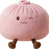Squishy Dumpling Toy Rosa XXL beim Drücken, weiches Material