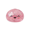 Dumpling Squishy Rosa Sparkle Bubblegum beim Drücken, weiches Material