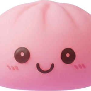 Dumpling Squishy Nachtlicht Rosa beim Drücken, weiches Material