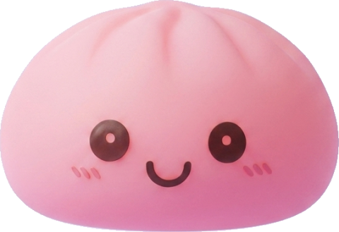 Dumpling Squishy Nachtlicht Rosa beim Drücken, weiches Material