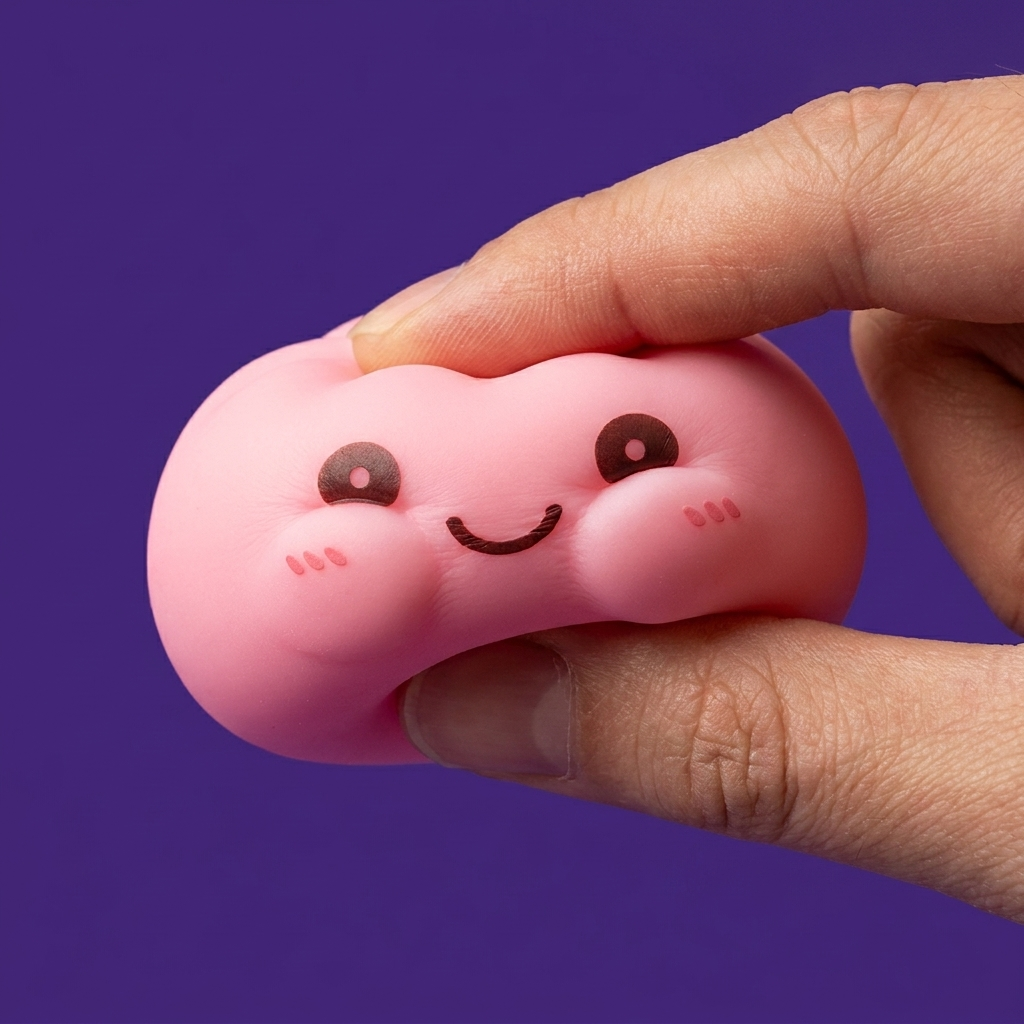 Dumpling Squishy Nachtlicht Rosa — slow-rise Effekt, der Schaum federt langsam zurück