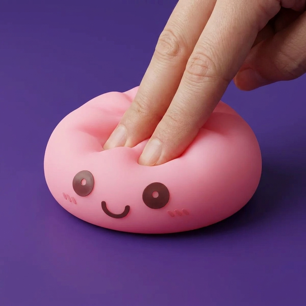Dumpling Squishy Nachtlicht Rosa beim Drücken, weiches Material