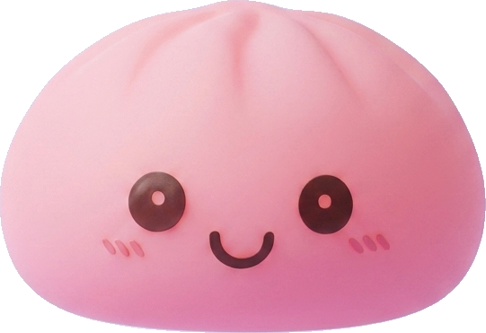 Dumpling Squishy Nachtlicht Rosa beim Drücken, weiches Material