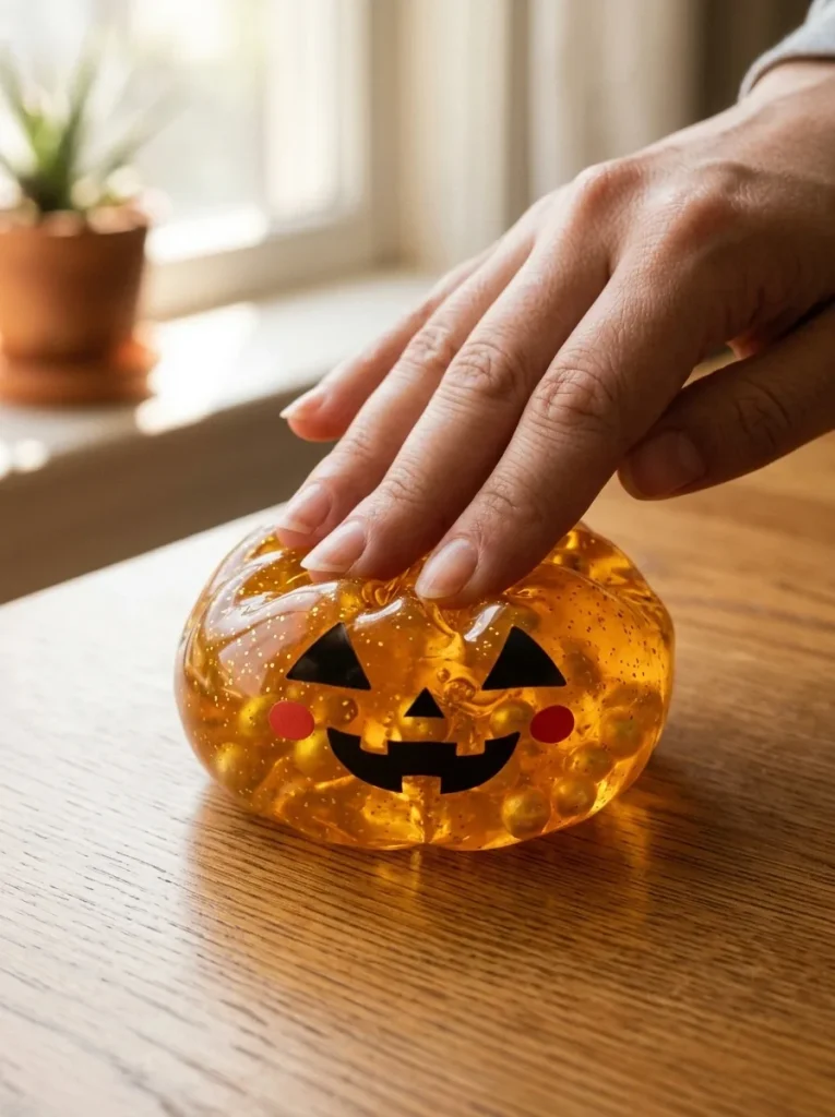 Squishy Dumpling Citrouille Halloween Leuchtend beim Drücken
