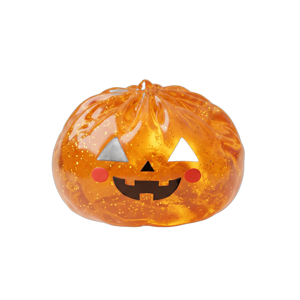 Squishy Dumpling Citrouille Halloween Leuchtend beim Drücken, weiches Material