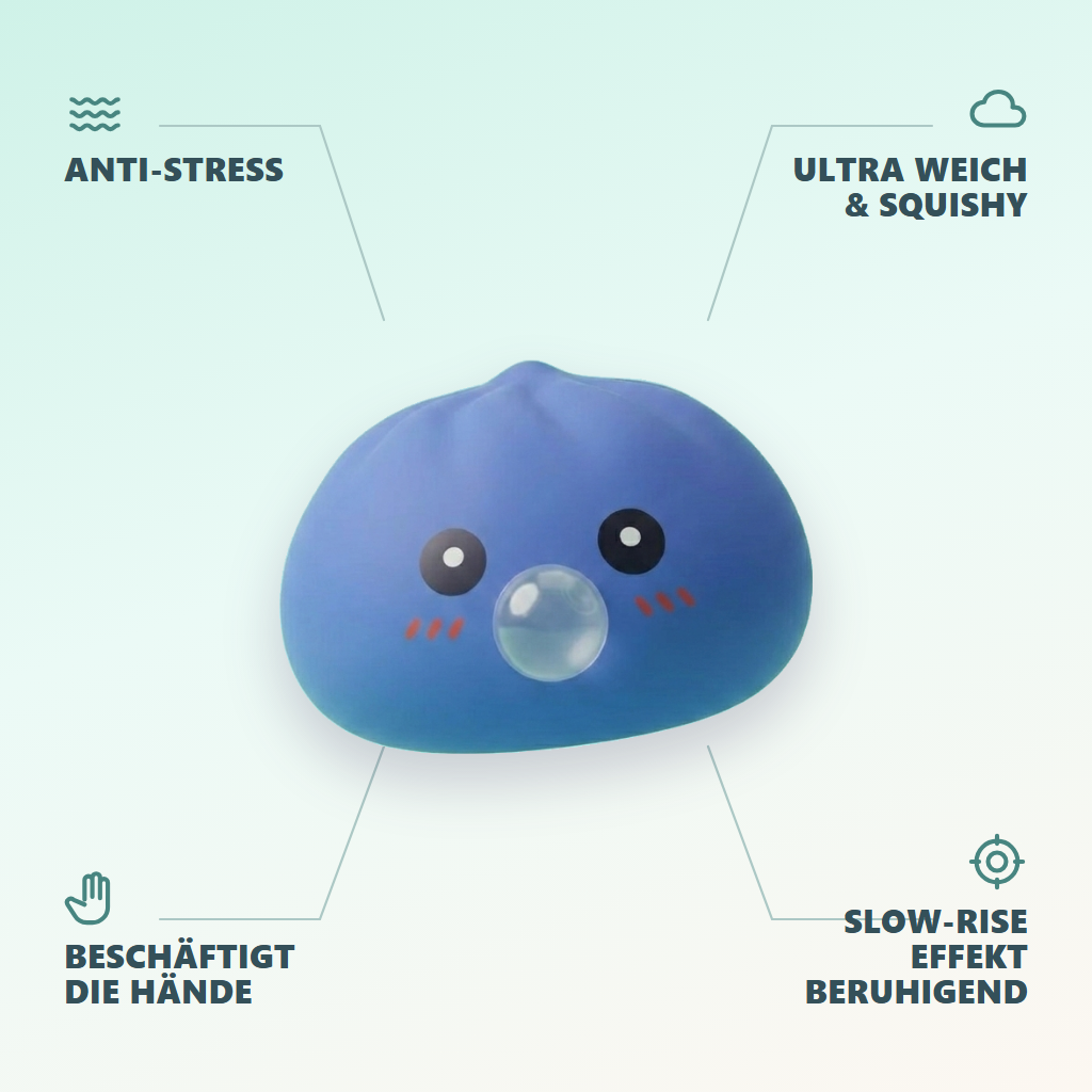 Dumpling Squishy Violett Puffig & Weich — seine Vorteile