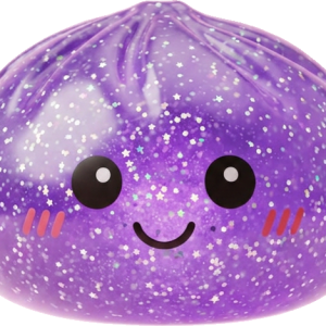 Glitter Dumpling Squishy Violett Traum beim Drücken, weiches Material
