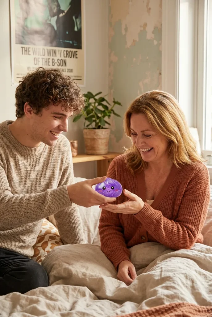 Glitter Dumpling Squishy Violett Traum als Geschenkidee