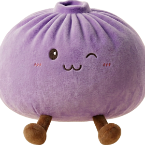 Dumpling Squishy Violett XXL – Riesiger Kuschel-Bao beim Drücken, weiches Material