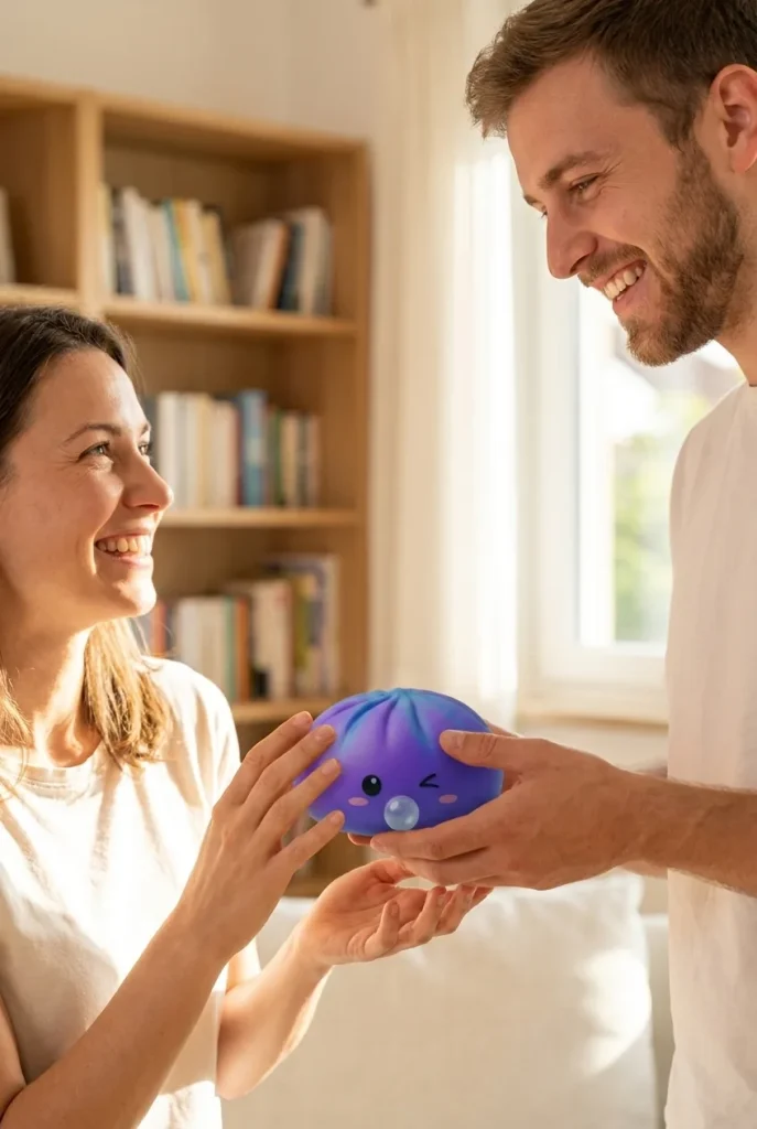 Dumpling Squishy Purple Rare Blow Cosmic Bambuskorb als Geschenkidee