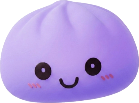 Dumpling Squishy Nachtlicht Violett Sanft beim Drücken, weiches Material