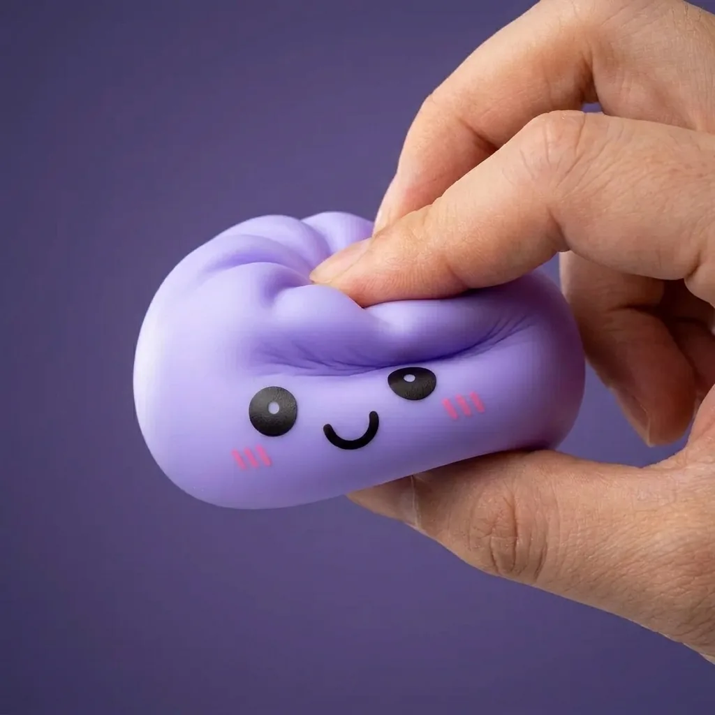 Dumpling Squishy Nachtlicht Violett Sanft beim Drücken