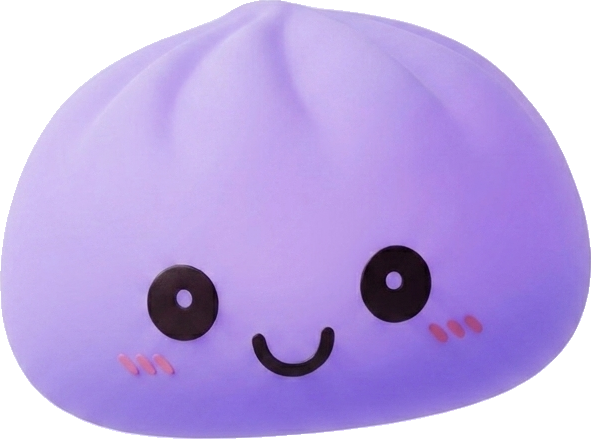 Dumpling Squishy Nachtlicht Violett Sanft beim Drücken, weiches Material