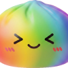 Rainbow Dumpling Squishy Regenbogen Kawaii beim Drücken, weiches Material
