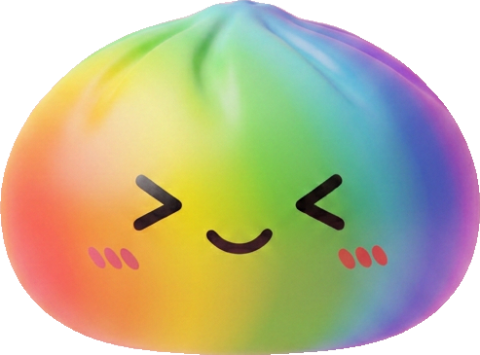 Rainbow Dumpling Squishy Regenbogen Kawaii beim Drücken, weiches Material