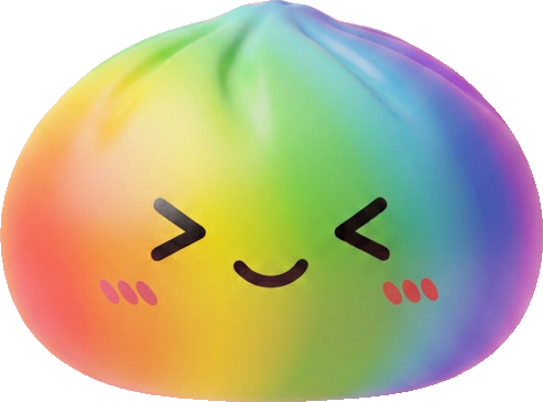 Rainbow Dumpling Squishy Regenbogen Kawaii beim Drücken, weiches Material