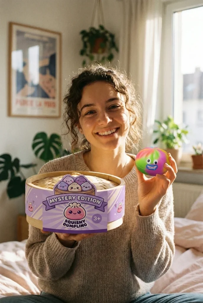 Rainbow Mystery Dumplings Squishy Bunte Überraschung mit seiner Box