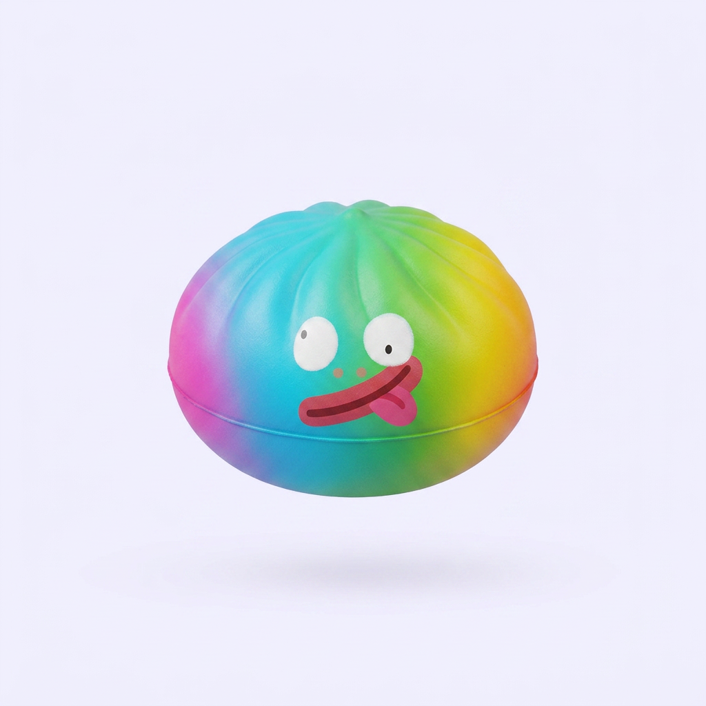 Rainbow Mystery Dumplings Squishy Bunte Überraschung beim Drücken, weiches Material