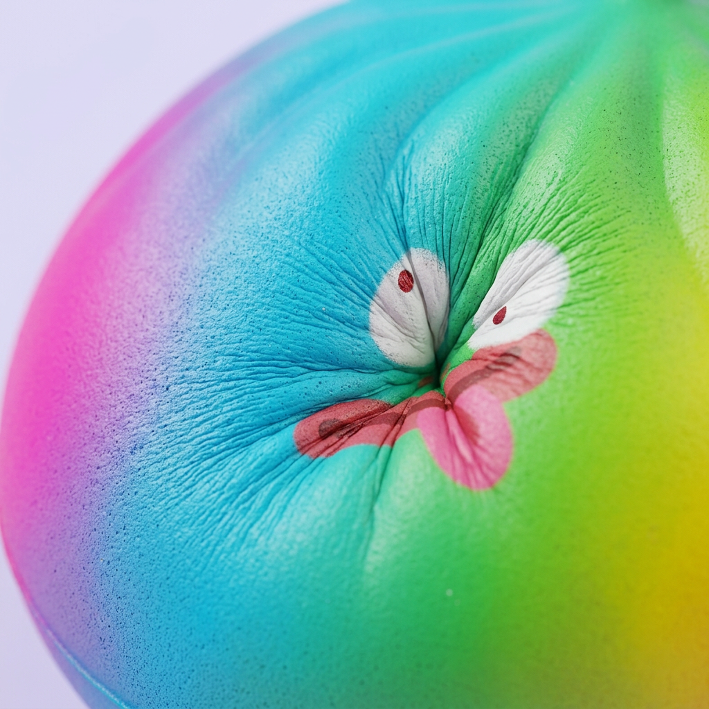 Rainbow Mystery Dumplings Squishy Bunte Überraschung — Makro-Nahaufnahme der Textur