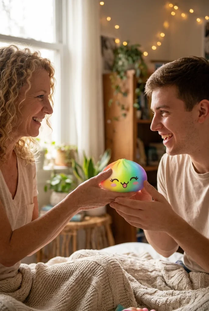 Rare Dumpling Squishy Regenbogen Bunt als Geschenkidee