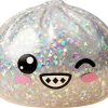 Rare Dumpling Squishy Silber Glitzer beim Drücken, weiches Material