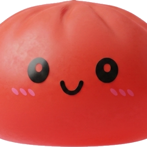 Dumpling Squishy Rot Kirsche beim Drücken, weiches Material
