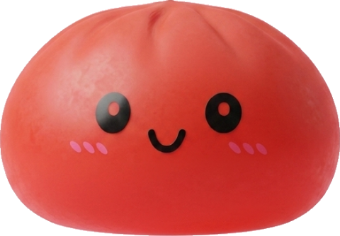 Dumpling Squishy Rot Kirsche beim Drücken, weiches Material