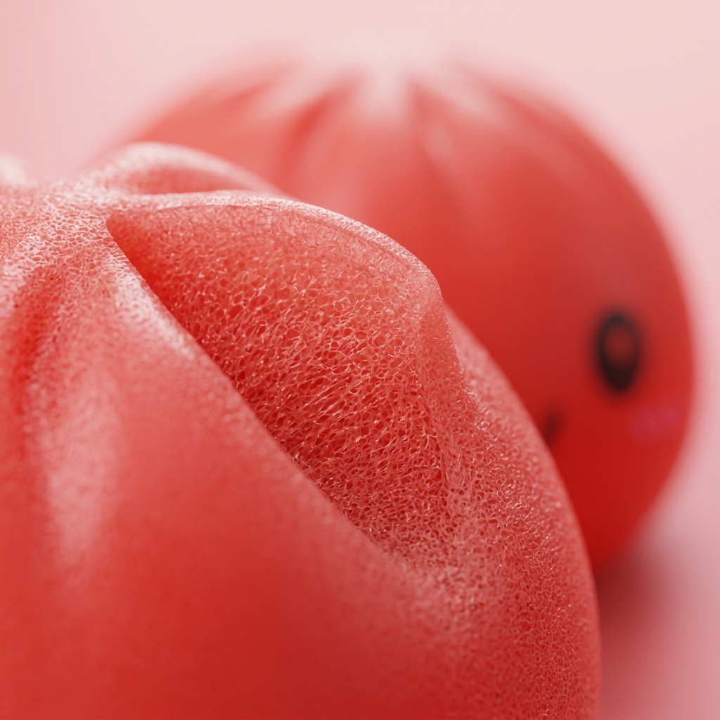 Dumpling Squishy Rot Kirsche — Makro-Nahaufnahme der Textur