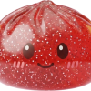 Glitter Dumpling Squishy Rot Glücksbringer beim Drücken, weiches Material