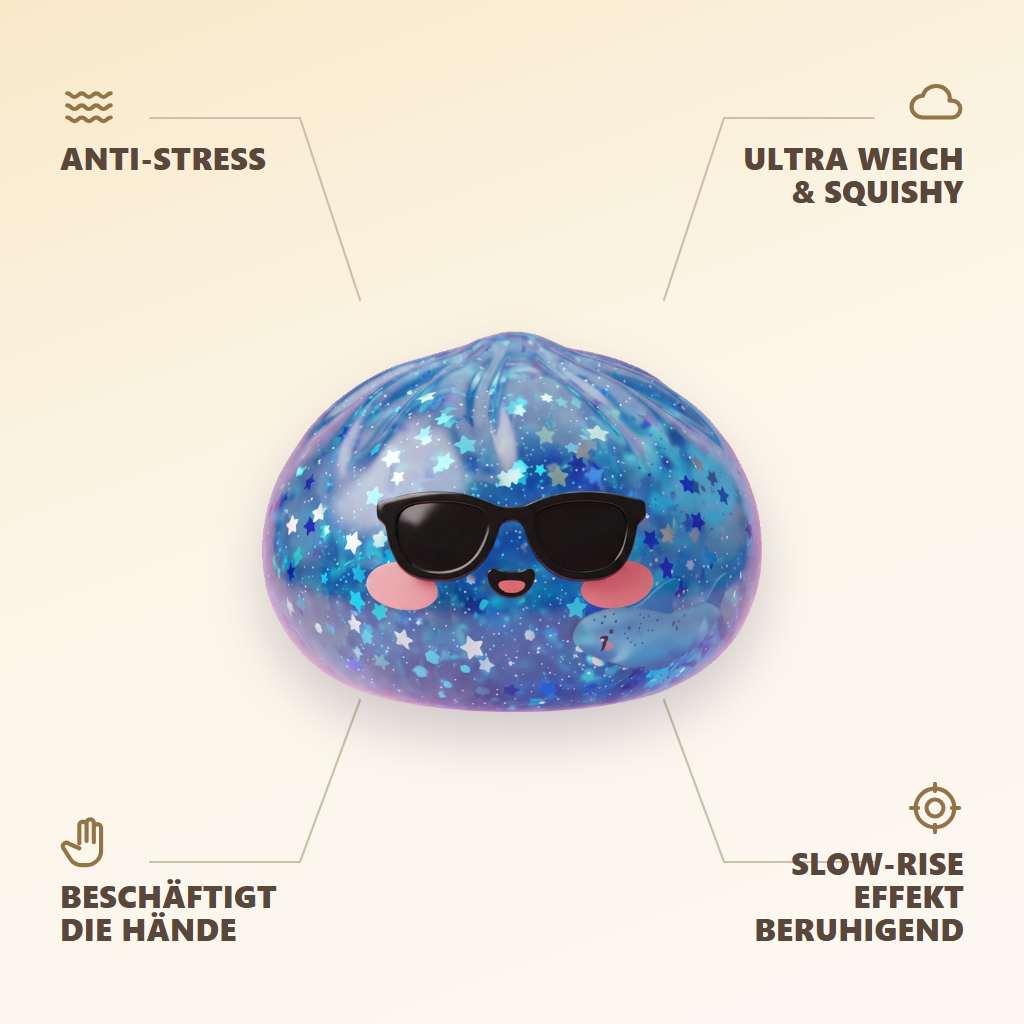 Sparkle Sonnenbrille Dumpling Squishy Blau — seine Vorteile
