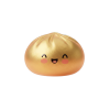 Dumpling Squishy Lucky Gold – Slow Rise Bun beim Drücken, weiches Material