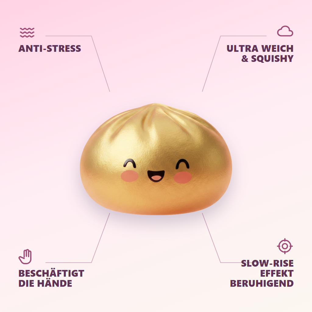 Dumpling Squishy Lucky Gold – Slow Rise Bun — seine Vorteile